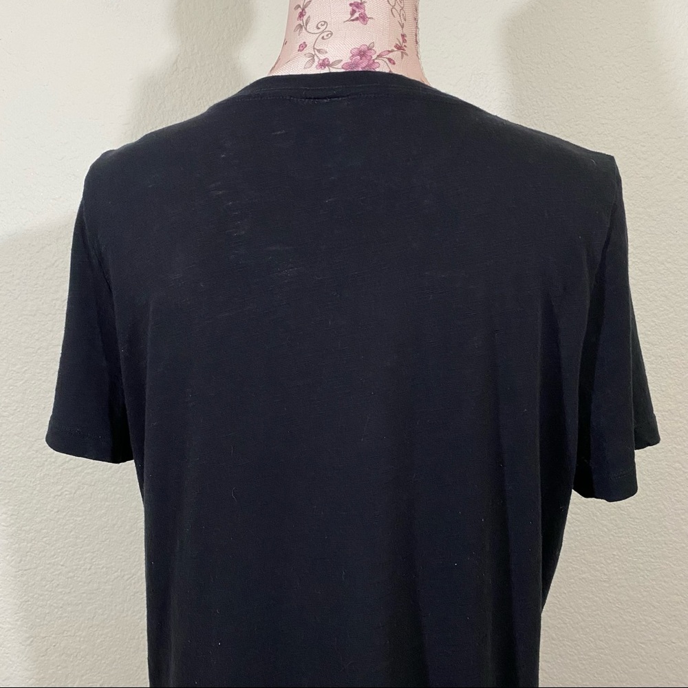 Pink VS sz:L Black Short Sleeve High-Low Sheer Tee - Picture 9 of 12
